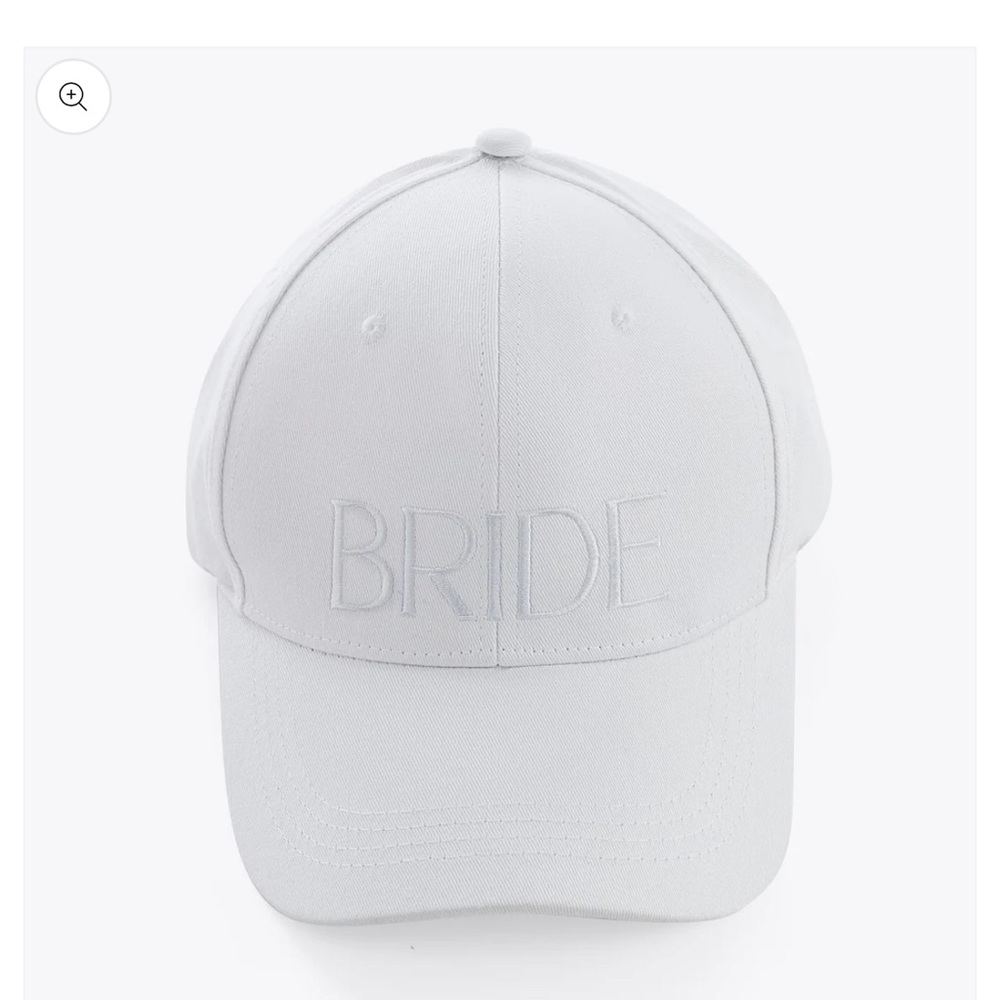 BRIDE Embroidered Baseball Hat - White